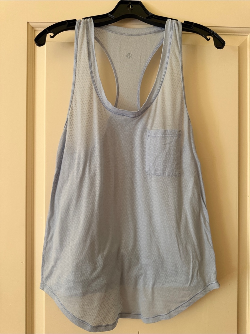 lululemon athletica Light Blue Racerback Tank with Pocket - Women